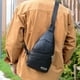 thumbnail image 4 of pstuiky Mochila bandolera con correa y orificio para USB y orificio para auriculares. Mochila con correa para senderismo bolso bandolera multiusos., 4 of 6