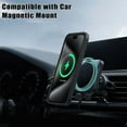 thumbnail image 6 of Strong Magnetic Phone Case for For iPhone 15,[Built-in Screen Protector][Compatible with Magsafe][Military Shockproof Dropproof] Heavy Duty Transparent Phone Case Cover,Darkgreen, 6 of 8