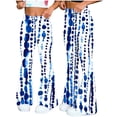 thumbnail image 4 of Tnhcen Women's Casual Loose Fit Print Flare Pants Yoga Athletic Trousers Wide Leg Jogger Pants Comfortable Stretchy Pants Milk Silk Single - Side Brushed S - 2XL, 4 of 7