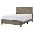 thumbnail image 2 of Contemporary 6Pc Queen Size Panel Bed Dresser Mirror Nightstand Chest Set Wooden Home Bedroom Furniture Gray Finish, 2 of 7