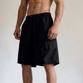 thumbnail image 2 of Men's Baggy Sweat Shorts Lightweight Cotton Under Knee Casual Drawstring Lounge Workout Gym Shorts Big and Tall Size S-3XL Black, 2 of 7