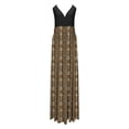 thumbnail image 3 of Tnhcen Women's Spaghetti Straps Printed Maxi Dress Smocked Waist High Slit Flowy Bodycon Casual Summer Evening Party Dress S - 2XL, 3 of 4