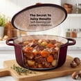 thumbnail image 4 of Olla Holandesa Zulay Kitchen de 6.4 QT de Hierro Fundido Esmaltado – Granate, 4 of 9