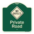 thumbnail image 1 of SignMission A-DES-G-1818-9773 18 x 18 Po Signe de la Série Designer - Route Privée Sans Symbole de Sortie, 1 of 1