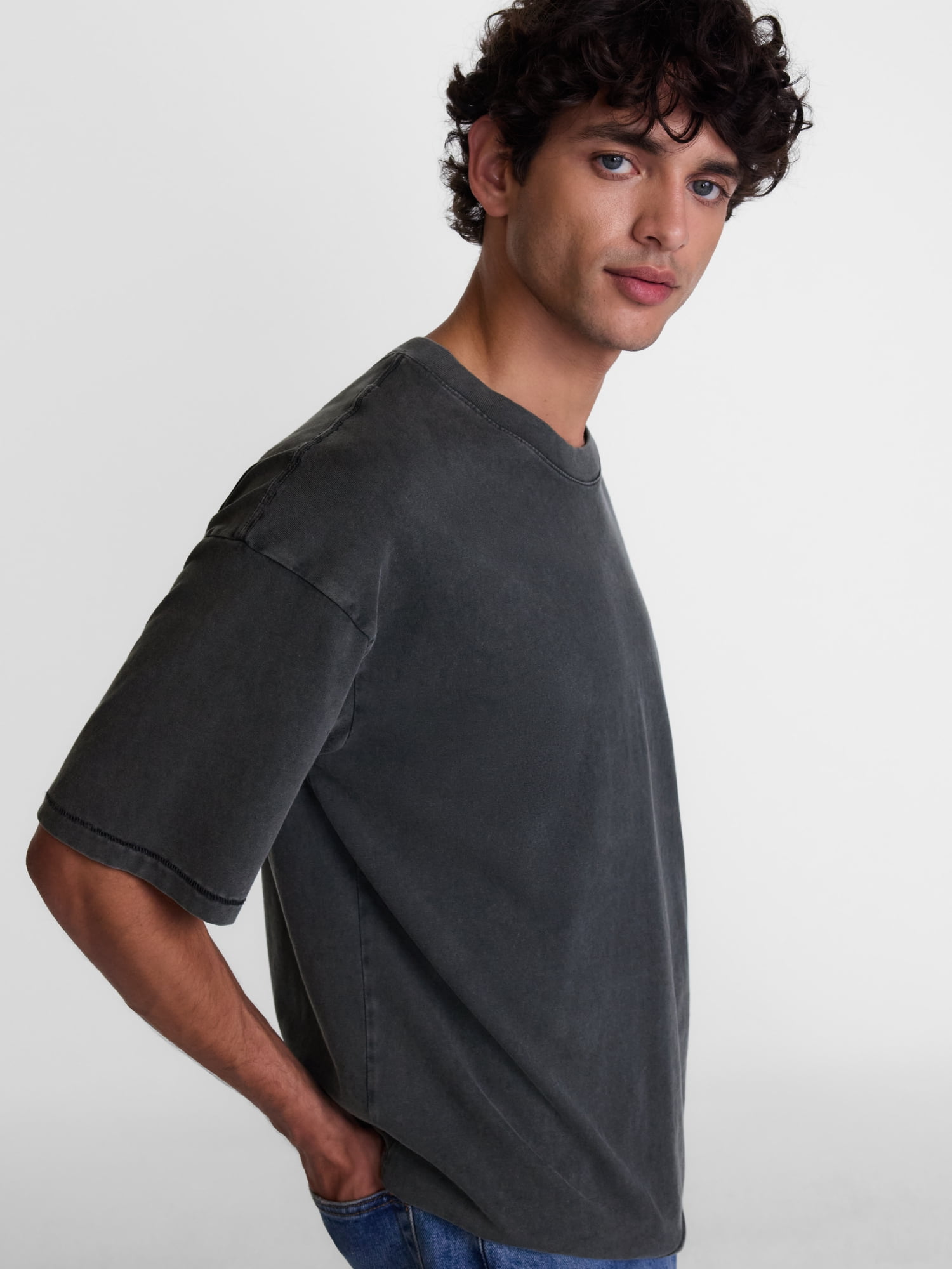 No Boundaries Boxy Fit Heavyweight Cotton Tee, Men's & Big Men's XS-3XL