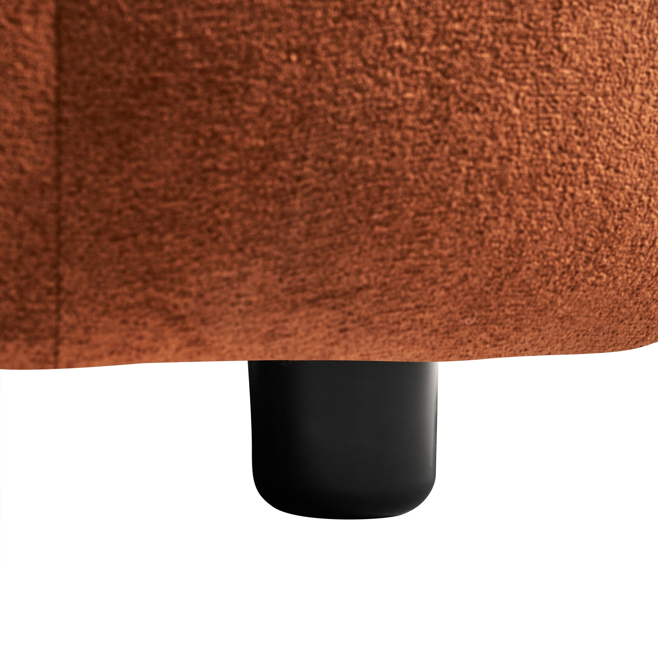 Christopher Knight Home Modern Round Velvet Pumpkin Ottoman, Plush Upholstered Footstool, Orange-Red
