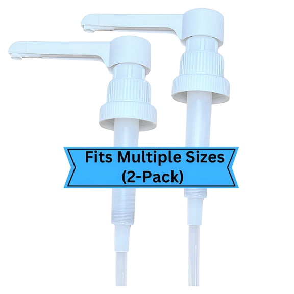 ACDANC Dual Fitting Pump Dispenser for Gallon Jugs and Smaller Bottles (8cc Each Pump/Fits 28-400 and 38-400) 2-Pack