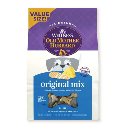 Old Mother HubbardEGSC by Wellness Classic Original Mix Natural Dog Treats  Crunchy Oven-Baked Biscuits  Ideal for Training  Mini Size  3.8 pound bag