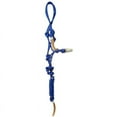 thumbnail image 2 of Royal Blue Tough-1 Horse Size Rawhide Noseband Poly Nylon Rope Halter W/ Lead, 2 of 2
