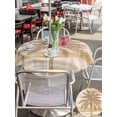 thumbnail image 5 of Outdoor Tablecloth with Umbrella Hole for Patio/Picnic/Party/Camping, Brown Coastal Palm Tree Waterproof Table Cloth Round Cover Washable, Vintage Summer Tropical Botanical (Dia 60"), 5 of 9