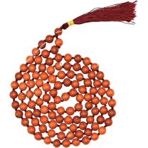Red Jasper Mala Beads 108 Buddhist Prayer Beads Japamala (Knotted)