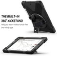 thumbnail image 4 of ZenRich Shockproof Case for iPad 9th/8th/7th Generation 10.2 inch 2021/2020/2019, Heavy Duty Rugged with Pencil Holder/360° Rotating Kickstand/Handle/Carrying Strap, Black, 4 of 7
