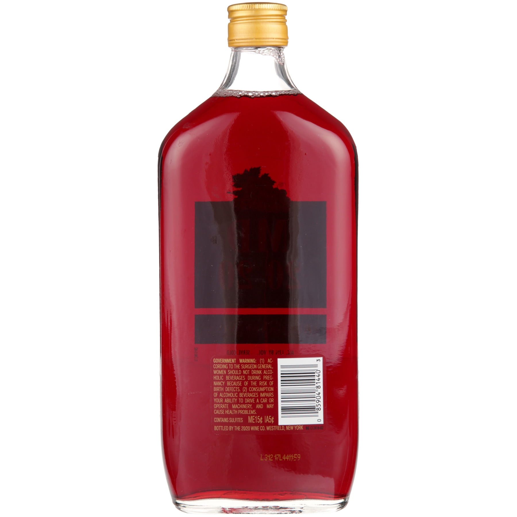 Md 20/20 Red Grape New York Flavored Wine, 750 ml Bottle, 13% ABV