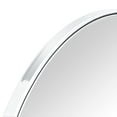 thumbnail image 2 of Round Pivot Bathroom Mirror Chrome Circle Metal Framed Tilting Beveled Vanity Mirrors 24", 2 of 6