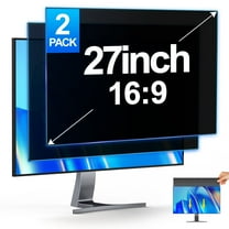 "GUDTEKE 27"" Privacy Screen Protector, Anti-Glare & Blue Light Shield for 16:9 Widescreen Monitor, 2 Pack"