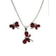 thumbnail image 1 of COLLAR DE LIBELULA ROJA DE PLATA Y ARETES, 1 of 4