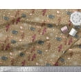 thumbnail image 3 of Soimoi Moss Georgette Fabric Bird,Floral & Racoon Cartoon Print Sewing Fabric Yard 42 Inch Wide, 3 of 3