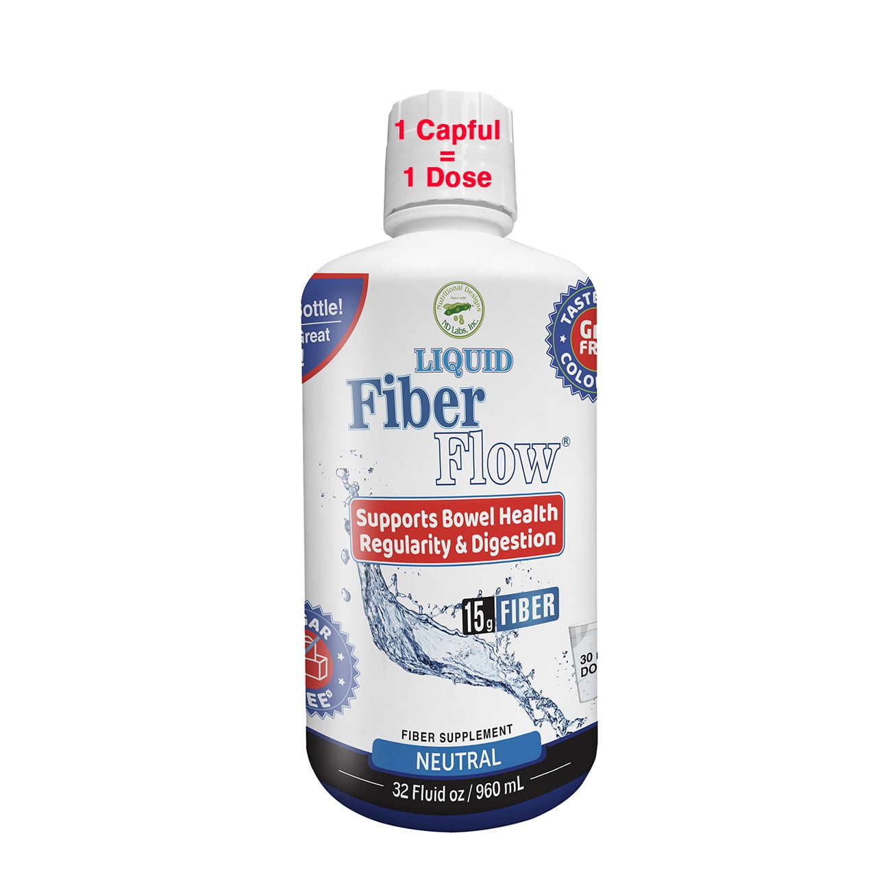 Liquid Fiber Flow® Liquid Fiber Supplement, Supports bowel health