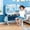 Blue #8, variant on Floseru Kids Desk and Chair Set Adjustable School Study Desk with Castle Backboard, Wide Tabletop, Bookstand & Storage Drawer for Children's Room