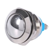 Silver 12V DC Waterproof Metal Circle Push Button Momentary Horn Switch Car/Boat