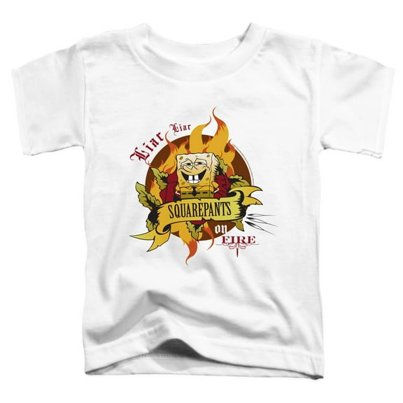 Spongebob Liar Liar Pants On Fire Unisex Toddler T Shirt