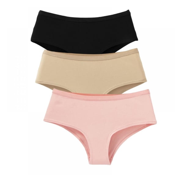 Women's Cotton Breathable Underwear Ladies Panties (Regular & Plus Size) - 3 Pack