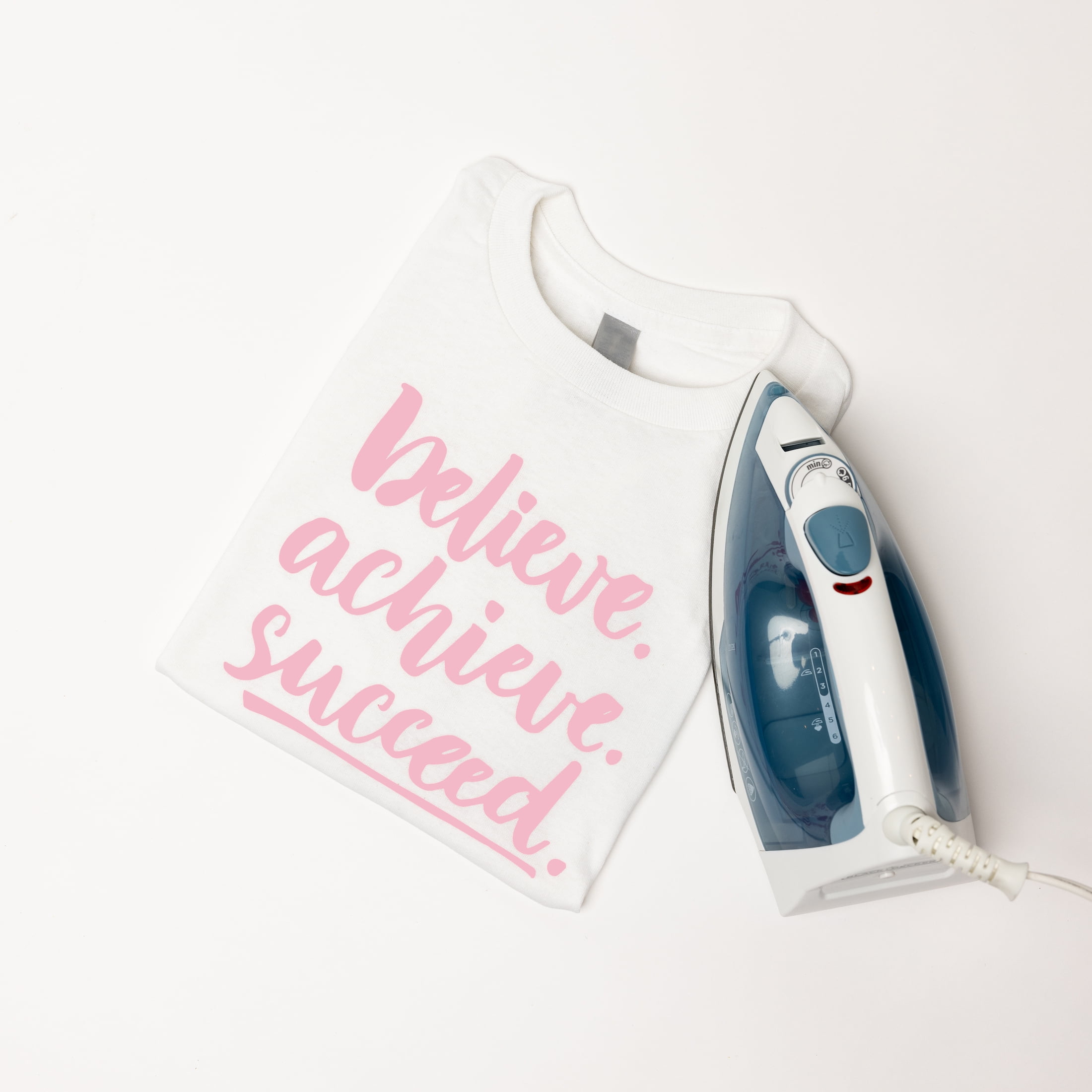 Hello Hobby 12" x 2' Light Pink Iron-On Craft Vinyl Roll