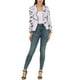 thumbnail image 2 of Inspire Chic Blazer de Mujer Abierto para el Trabajo Traje Corto de Verano Chaqueta Floral Púrpura XL, 2 of 7