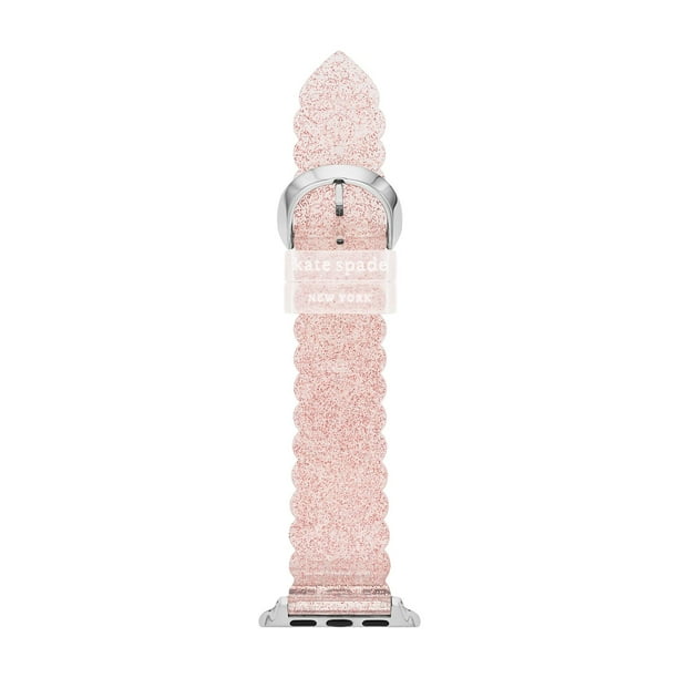 Correa de reloj Kate Spade New York con purpurina rosa (38/40/41 mm)
