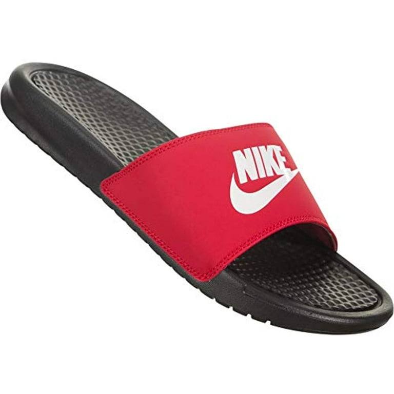 leninismen Goodwill vrede Nike Men's Benassi Just Do It Slide Sandal, Black/White-University Red, 12  Regular US - Walmart.com