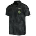 thumbnail image 2 of Men's The Wild Collective Black Seattle Sounders FC Abstract Cloud Button-Up Shirt, 2 of 4