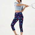 thumbnail image 6 of SwiftWear Women's Delicate Butterfly Printed Yoga Capri Leggings Stretch Comfort | Versatile Workout & Casual Wear S-3XL​, 6 of 8