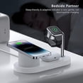 thumbnail image 3 of Graflsoa Magnetic 3-in-1 Wireless Charging Station with Mag-Safe Technology for iPhone, 15W Fast Charging, LED Indicator, White, 3 of 7