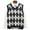 Blue, variant on Dellytop Women's V Neck Knit Plaid Preppy Style Knitwear Sweater Vest
