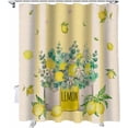 thumbnail image 5 of Farmhouse Lemon Vase Shower Curtain, Summer Tropical Shower Curtain Set with Hooks, Spring Summer Waterproof Fabric Shower Curtains for Bathroom Decor, 72x72 Inch Bath Curtain, 5 of 6
