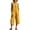 Yellow, variant on JULMCOMO Jumpsuits for Women Crew Neck Button Down Casual Bib Overalls Sleeveless Retro Wide Leg Capri Jumpsuit with Pockets Wine M