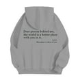 thumbnail image 3 of CONFREE Mens Hoodie Letter Prints Hoodies For Men Graphic Long Sleeve Casual Pullover Hooded Sweatshirts With Pockets, 3 of 8