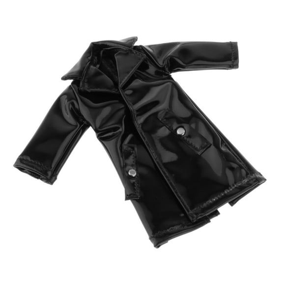 Figura de acción masculina a escala 1/12, abrigo, accesorio coleccionable, solapa con muescas, disfraz moderno, chaqueta larga negra a escala 1:12