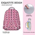 thumbnail image 5 of Pink Pug Puppies Backpack for School,Cute School Bag,Schoolbag with Adjustable Shoulder Straps & Padded Back,15.3"x11"x7.1".﻿, 5 of 6