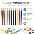 thumbnail image 6 of ﻿ Kids Paint Brushes Set Washable Chubby Paint Brushes Round and Flat Preschool Paint Brushes for Washable 20Pcs ﻿, 6 of 7