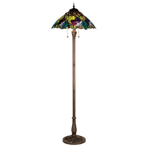 Meyda Tiffany Tiffany Spiral Grape 64.5'' Floor Lamp