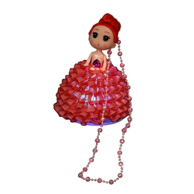Cute Luminous LED Doll Night Light - 3 Lighting Modes, Portable with Chain, Ideal Gift for Girls