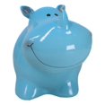 thumbnail image 6 of Whimsical Pastel Blue Pachyderm Rhino Money Coin Savings Piggy Bank Figurine, 6 of 9