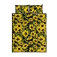 thumbnail image 5 of Juego de cama acolchado con estampado de girasoles, 5 of 5