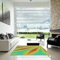 thumbnail image 7 of Ahgly Company Machine Washable Indoor Square Transitional Green Area Rugs, 3' Square, 7 of 7
