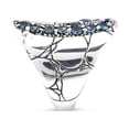 thumbnail image 2 of Deni Jewelry Silver ring crocodile motif, saddle, with blue topaz, 2 of 4
