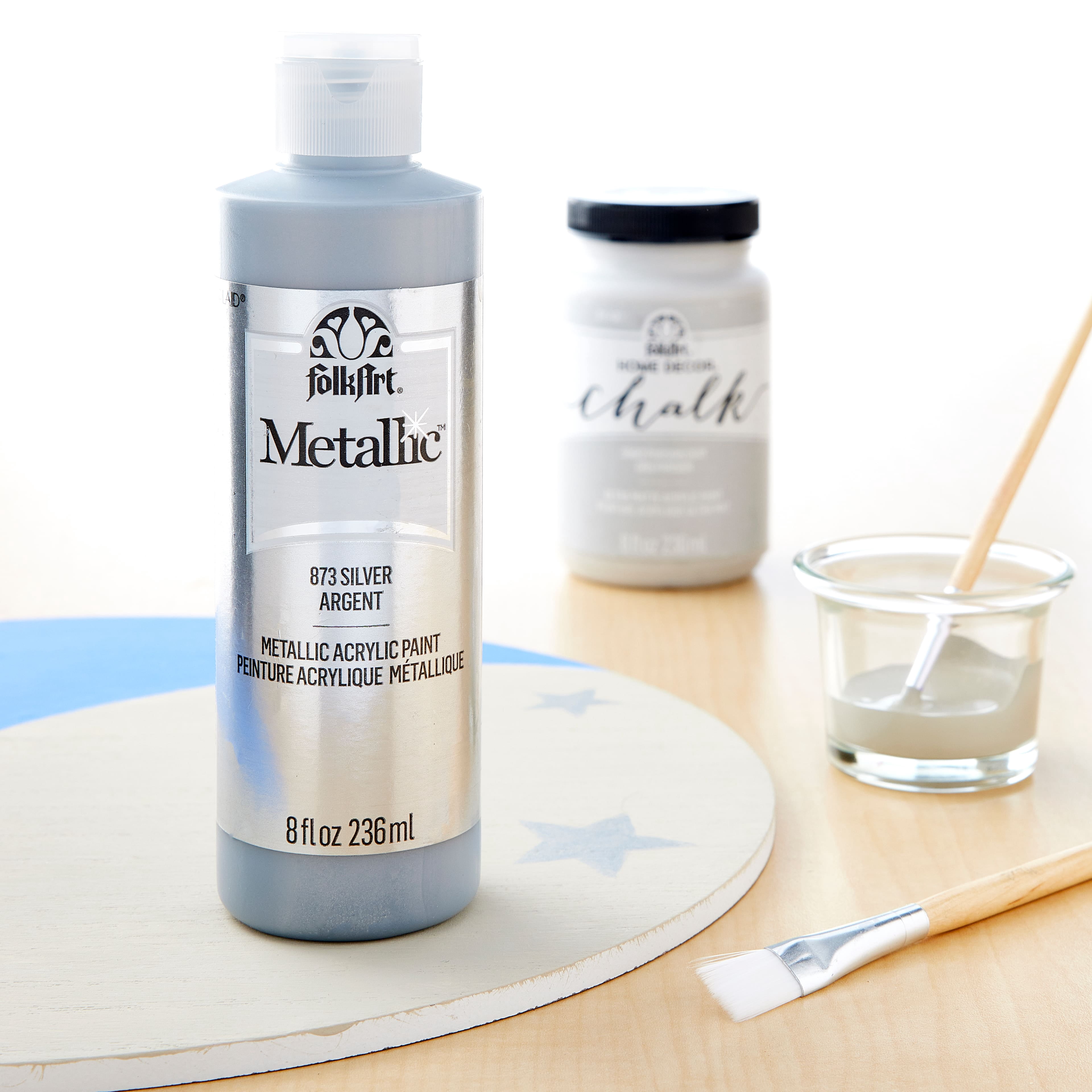 FolkArt Metallic Acrylic Paint, 8 oz., 12 Pack