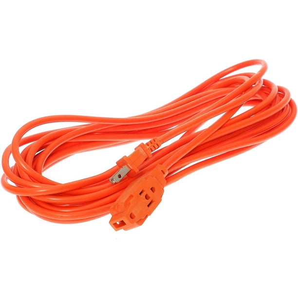 Amorosa Extensión Eléctrica Uso Rudo Cable Resistente para Exteriores e Interiores Anaranjado 3 Metros