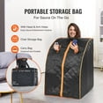 thumbnail image 2 of KFFKFF Compact Sauna Tent, 1050W Home Spa Kit, Infrared Body Therapy with Time & Temp Control, Includes Chair, Mat & Bag, Black, 2 of 9