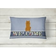 thumbnail image 2 of Carolines Treasures BB5603PW1216 Karelian Bear Dog Welcome Canvas Fabric Decorative Pillow, 12H x16W, multicolor, 2 of 3